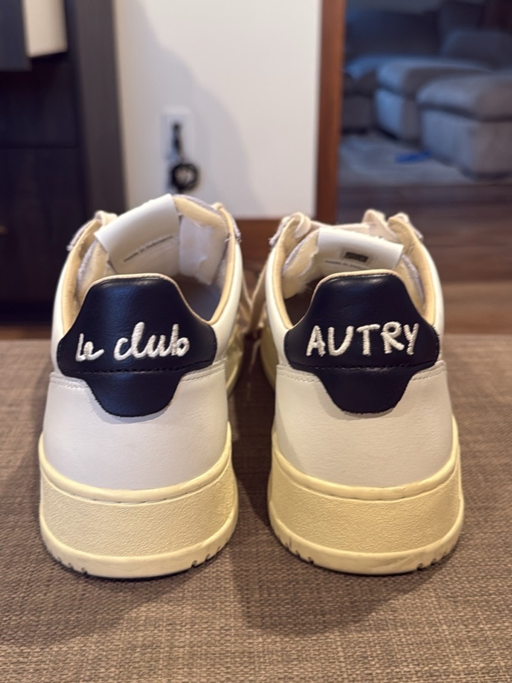 Autry men’s Cream & Black 'Le Club' Cannes Low-Top Sneakers, limited edition